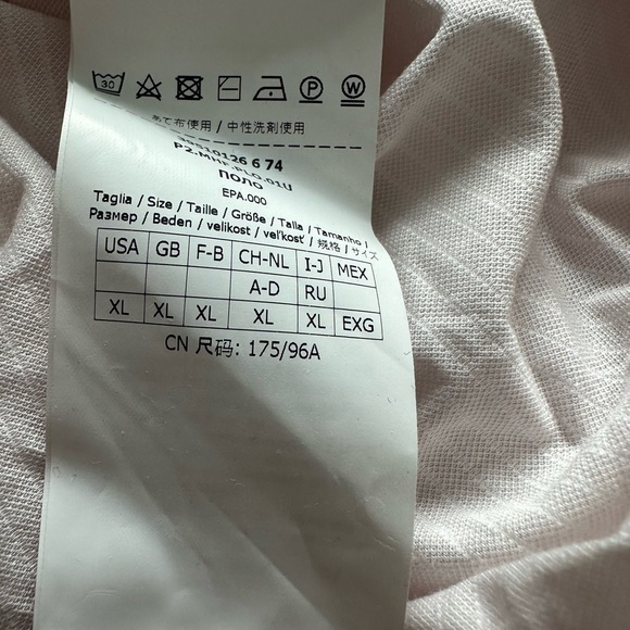 MaxMara Leisure Light Pink Edmea Striped Button Down Blouse Mandarin Collar - Picture 7 of 7